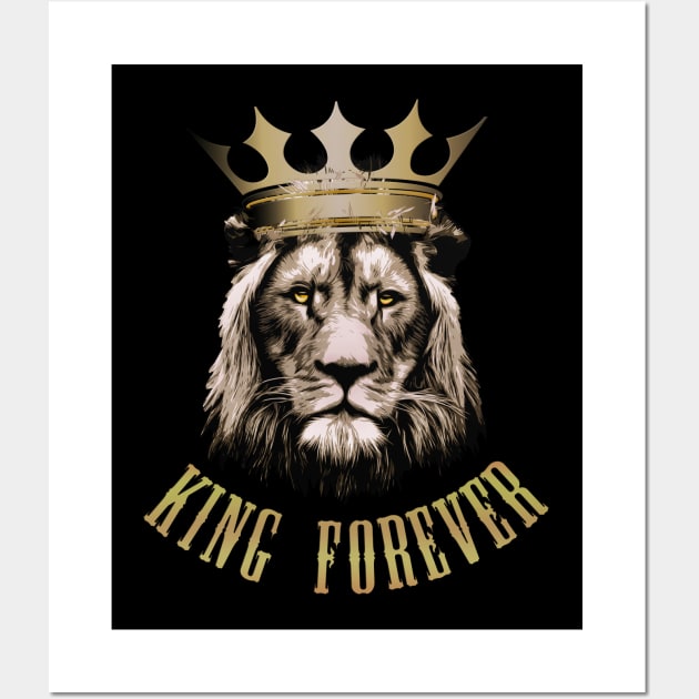 Lion King Vector Design, King Forever Wall Art by RamoryPrintArt